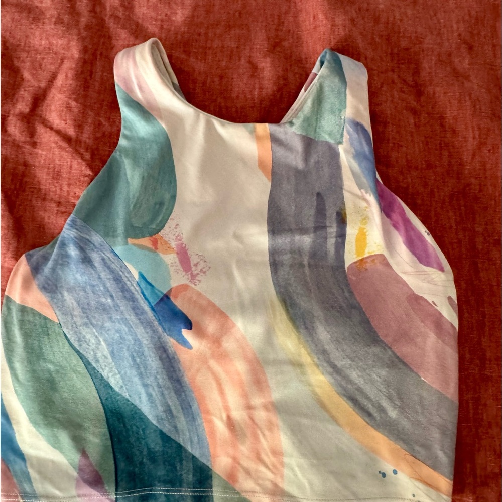 Athleta Colorful Abstract Tank Top